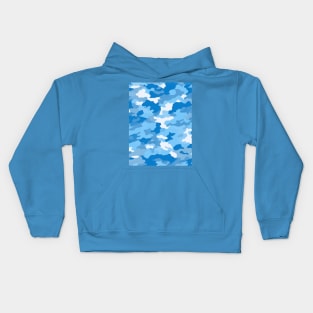 SKY BLUE CAMO DESIGN, PATTERN Kids Hoodie